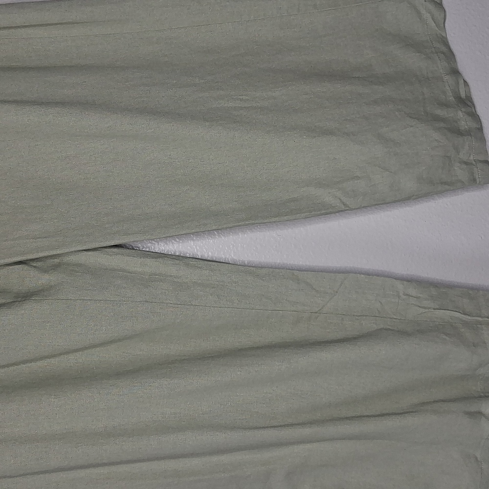 NWT It's Fashion Linen Blend Belted Pants Wide Leg Career Casual Summer Resort - Picture 4 of 15